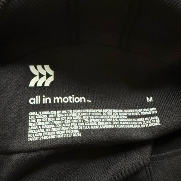 NEW All in Motion Black Sports Bra Size M - Picture 4 of 5